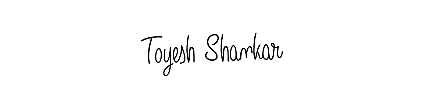 The best way (Angelique-Rose-font-FFP) to make a short signature is to pick only two or three words in your name. The name Toyesh Shankar include a total of six letters. For converting this name. Toyesh Shankar signature style 5 images and pictures png