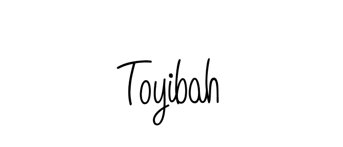 How to make Toyibah signature? Angelique-Rose-font-FFP is a professional autograph style. Create handwritten signature for Toyibah name. Toyibah signature style 5 images and pictures png