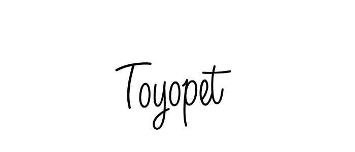 How to make Toyopet name signature. Use Angelique-Rose-font-FFP style for creating short signs online. This is the latest handwritten sign. Toyopet signature style 5 images and pictures png