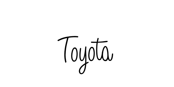 Make a beautiful signature design for name Toyota. With this signature (Angelique-Rose-font-FFP) style, you can create a handwritten signature for free. Toyota signature style 5 images and pictures png