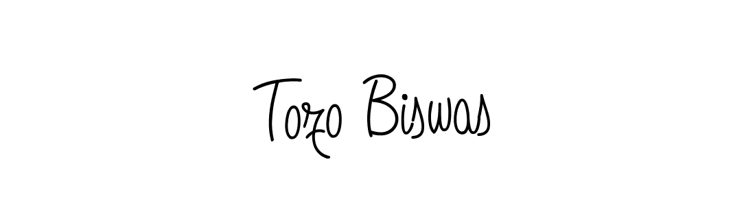 Use a signature maker to create a handwritten signature online. With this signature software, you can design (Angelique-Rose-font-FFP) your own signature for name Tozo Biswas. Tozo Biswas signature style 5 images and pictures png