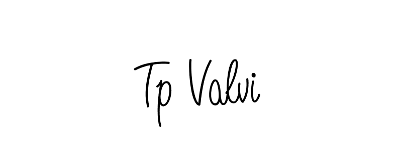 Use a signature maker to create a handwritten signature online. With this signature software, you can design (Angelique-Rose-font-FFP) your own signature for name Tp Valvi. Tp Valvi signature style 5 images and pictures png