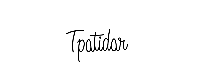 Make a beautiful signature design for name Tpatidar. With this signature (Angelique-Rose-font-FFP) style, you can create a handwritten signature for free. Tpatidar signature style 5 images and pictures png