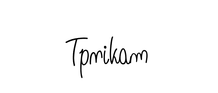 The best way (Angelique-Rose-font-FFP) to make a short signature is to pick only two or three words in your name. The name Tpnikam include a total of six letters. For converting this name. Tpnikam signature style 5 images and pictures png