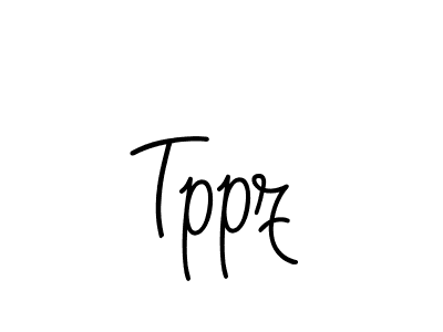 Make a beautiful signature design for name Tppz. With this signature (Angelique-Rose-font-FFP) style, you can create a handwritten signature for free. Tppz signature style 5 images and pictures png