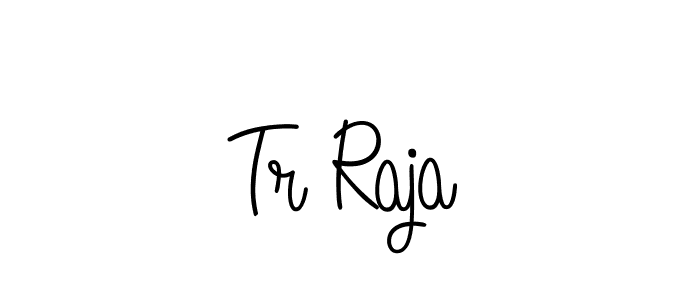 Make a beautiful signature design for name Tr Raja. With this signature (Angelique-Rose-font-FFP) style, you can create a handwritten signature for free. Tr Raja signature style 5 images and pictures png