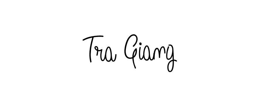 The best way (Angelique-Rose-font-FFP) to make a short signature is to pick only two or three words in your name. The name Tra Giang include a total of six letters. For converting this name. Tra Giang signature style 5 images and pictures png