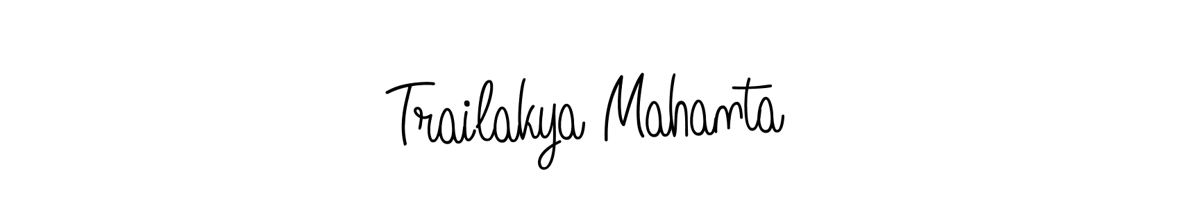 How to Draw Trailakya Mahanta signature style? Angelique-Rose-font-FFP is a latest design signature styles for name Trailakya Mahanta. Trailakya Mahanta signature style 5 images and pictures png