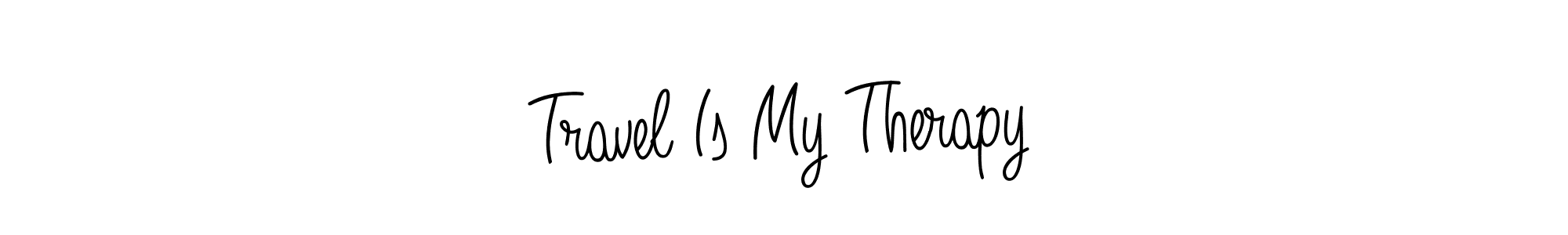 The best way (Angelique-Rose-font-FFP) to make a short signature is to pick only two or three words in your name. The name Travel Is My Therapy include a total of six letters. For converting this name. Travel Is My Therapy signature style 5 images and pictures png