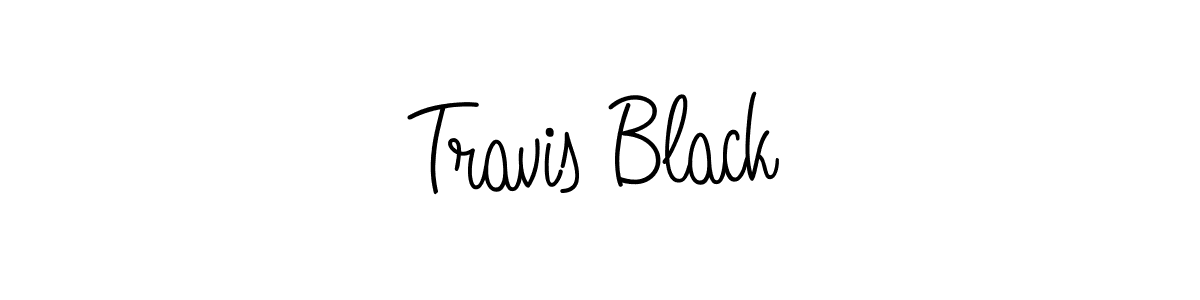 Use a signature maker to create a handwritten signature online. With this signature software, you can design (Angelique-Rose-font-FFP) your own signature for name Travis Black. Travis Black signature style 5 images and pictures png