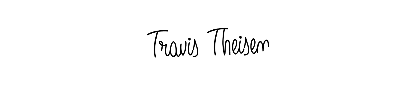 Use a signature maker to create a handwritten signature online. With this signature software, you can design (Angelique-Rose-font-FFP) your own signature for name Travis Theisen. Travis Theisen signature style 5 images and pictures png