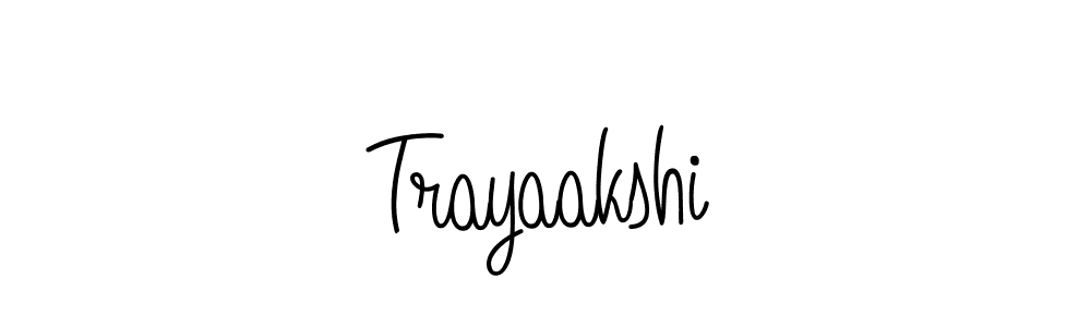 Design your own signature with our free online signature maker. With this signature software, you can create a handwritten (Angelique-Rose-font-FFP) signature for name Trayaakshi. Trayaakshi signature style 5 images and pictures png