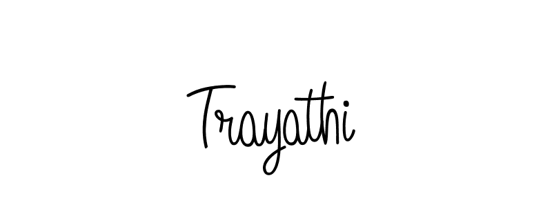 Design your own signature with our free online signature maker. With this signature software, you can create a handwritten (Angelique-Rose-font-FFP) signature for name Trayathi. Trayathi signature style 5 images and pictures png