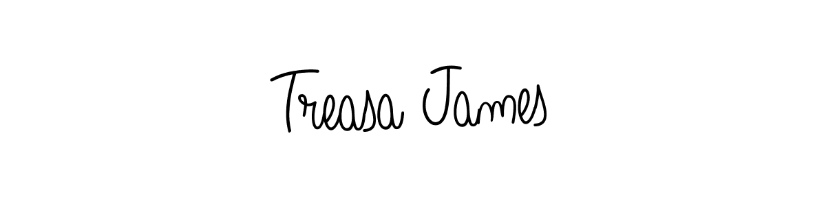 How to make Treasa James signature? Angelique-Rose-font-FFP is a professional autograph style. Create handwritten signature for Treasa James name. Treasa James signature style 5 images and pictures png
