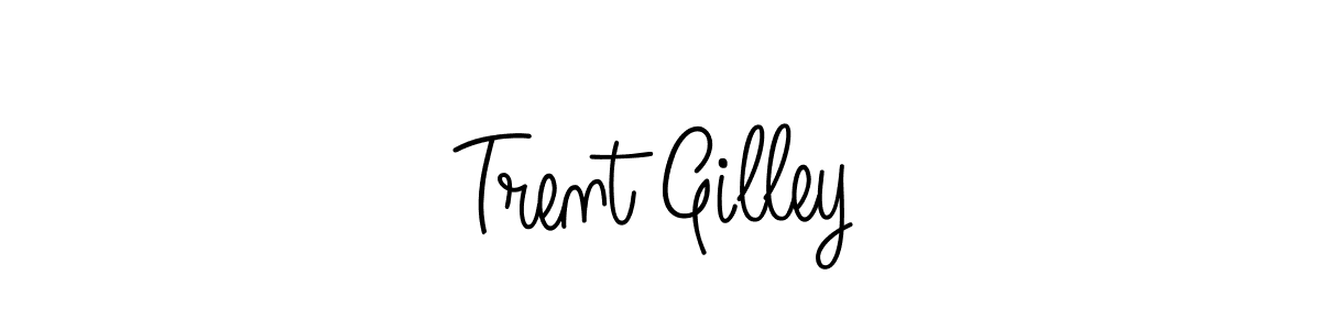 How to make Trent Gilley name signature. Use Angelique-Rose-font-FFP style for creating short signs online. This is the latest handwritten sign. Trent Gilley signature style 5 images and pictures png