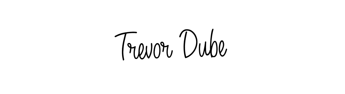 Use a signature maker to create a handwritten signature online. With this signature software, you can design (Angelique-Rose-font-FFP) your own signature for name Trevor Dube. Trevor Dube signature style 5 images and pictures png