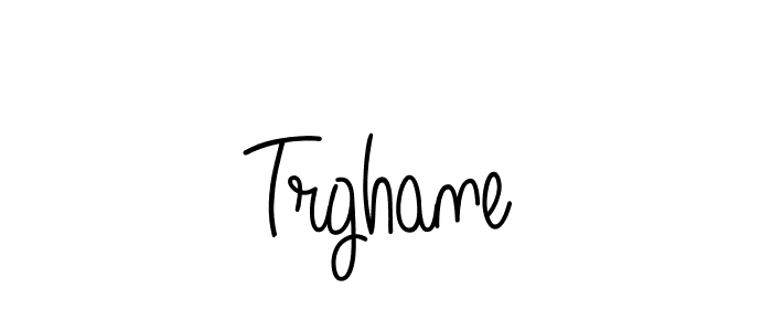 Use a signature maker to create a handwritten signature online. With this signature software, you can design (Angelique-Rose-font-FFP) your own signature for name Trghane. Trghane signature style 5 images and pictures png