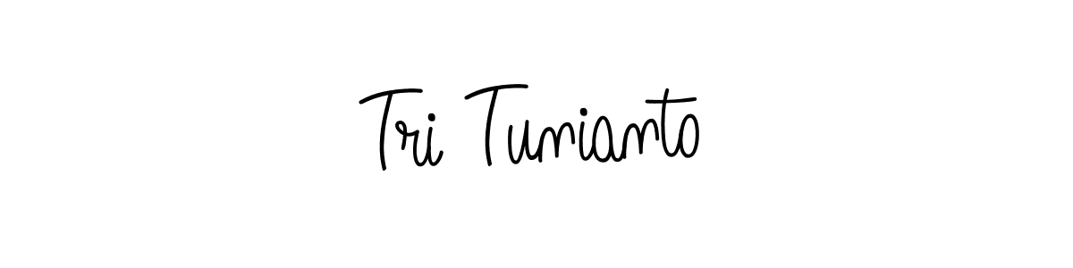The best way (Angelique-Rose-font-FFP) to make a short signature is to pick only two or three words in your name. The name Tri Tunianto include a total of six letters. For converting this name. Tri Tunianto signature style 5 images and pictures png