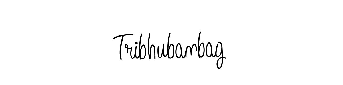 Tribhubanbag stylish signature style. Best Handwritten Sign (Angelique-Rose-font-FFP) for my name. Handwritten Signature Collection Ideas for my name Tribhubanbag. Tribhubanbag signature style 5 images and pictures png