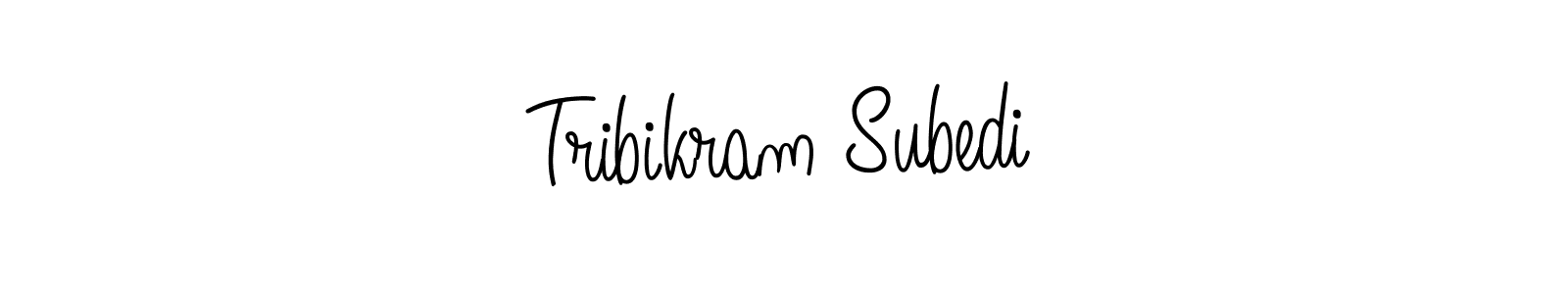 Make a beautiful signature design for name Tribikram Subedi. With this signature (Angelique-Rose-font-FFP) style, you can create a handwritten signature for free. Tribikram Subedi signature style 5 images and pictures png