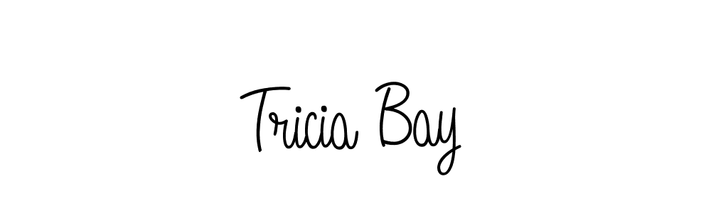 You should practise on your own different ways (Angelique-Rose-font-FFP) to write your name (Tricia Bay) in signature. don't let someone else do it for you. Tricia Bay signature style 5 images and pictures png