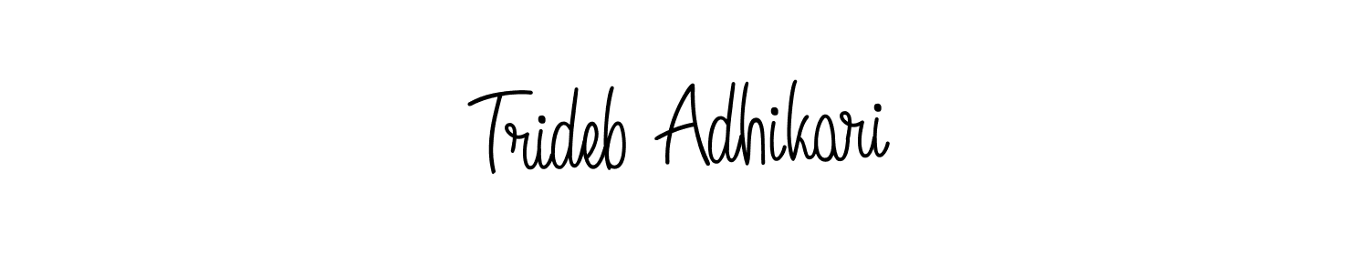 You can use this online signature creator to create a handwritten signature for the name Trideb Adhikari. This is the best online autograph maker. Trideb Adhikari signature style 5 images and pictures png