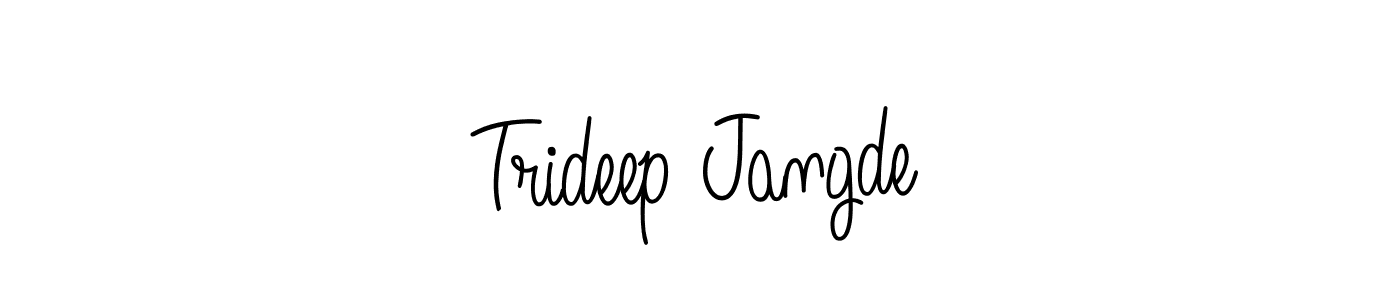 Also You can easily find your signature by using the search form. We will create Trideep Jangde name handwritten signature images for you free of cost using Angelique-Rose-font-FFP sign style. Trideep Jangde signature style 5 images and pictures png