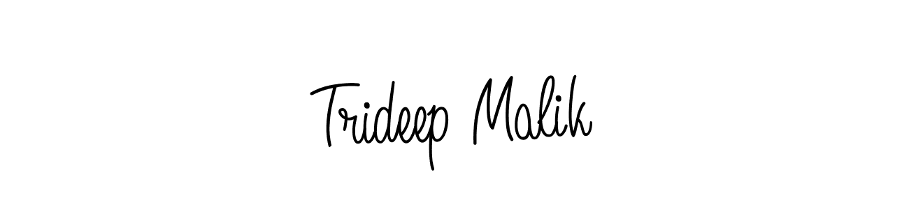 Create a beautiful signature design for name Trideep Malik. With this signature (Angelique-Rose-font-FFP) fonts, you can make a handwritten signature for free. Trideep Malik signature style 5 images and pictures png