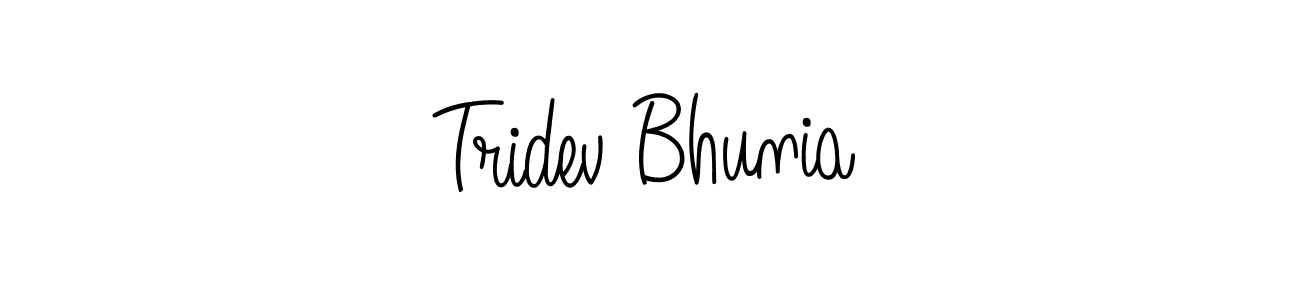 if you are searching for the best signature style for your name Tridev Bhunia. so please give up your signature search. here we have designed multiple signature styles  using Angelique-Rose-font-FFP. Tridev Bhunia signature style 5 images and pictures png
