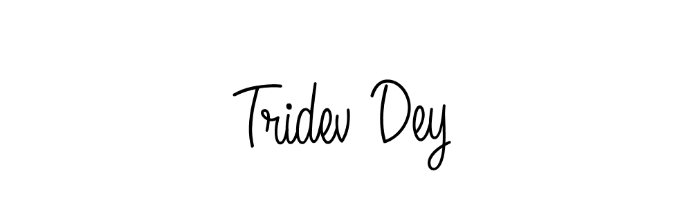 Make a beautiful signature design for name Tridev Dey. With this signature (Angelique-Rose-font-FFP) style, you can create a handwritten signature for free. Tridev Dey signature style 5 images and pictures png