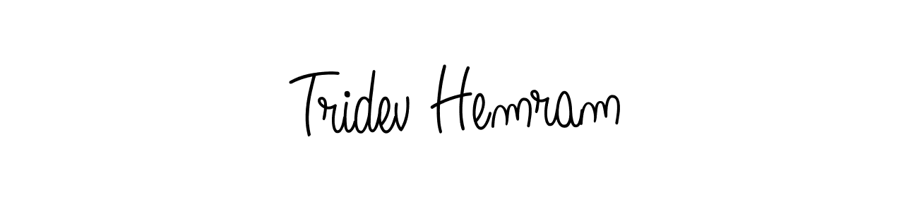 if you are searching for the best signature style for your name Tridev Hemram. so please give up your signature search. here we have designed multiple signature styles  using Angelique-Rose-font-FFP. Tridev Hemram signature style 5 images and pictures png