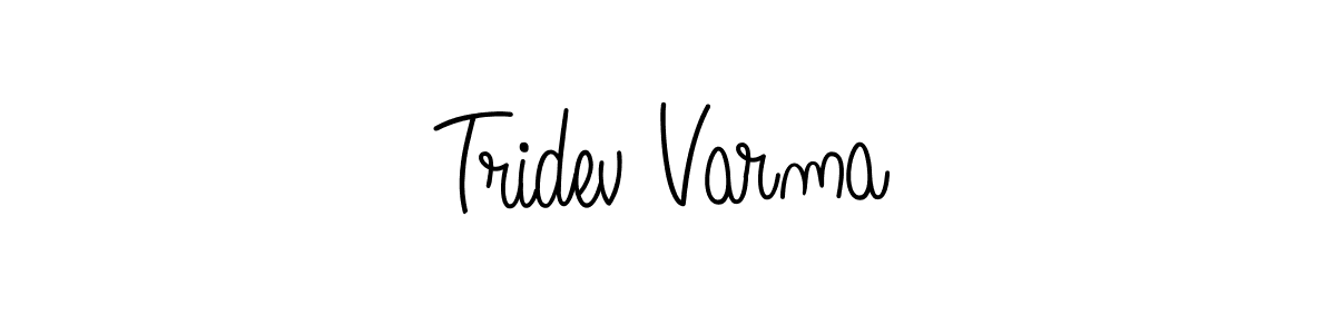 The best way (Angelique-Rose-font-FFP) to make a short signature is to pick only two or three words in your name. The name Tridev Varma include a total of six letters. For converting this name. Tridev Varma signature style 5 images and pictures png