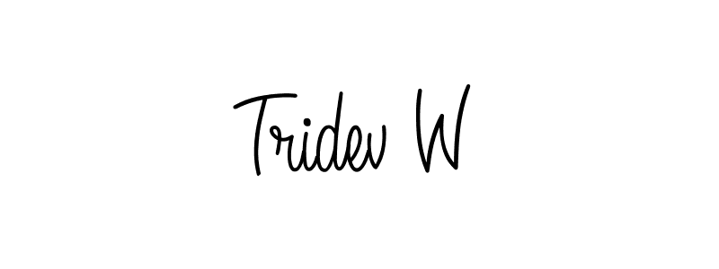 You should practise on your own different ways (Angelique-Rose-font-FFP) to write your name (Tridev W) in signature. don't let someone else do it for you. Tridev W signature style 5 images and pictures png