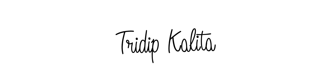 You should practise on your own different ways (Angelique-Rose-font-FFP) to write your name (Tridip Kalita) in signature. don't let someone else do it for you. Tridip Kalita signature style 5 images and pictures png