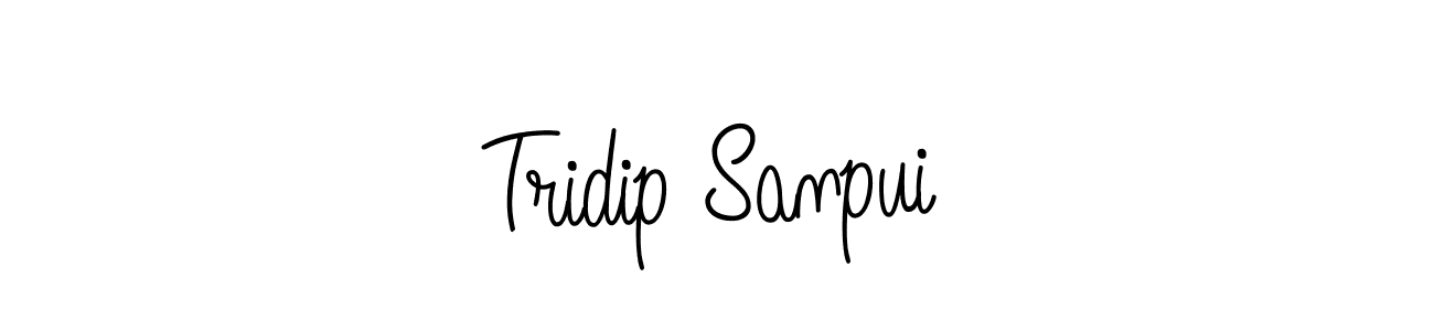 You should practise on your own different ways (Angelique-Rose-font-FFP) to write your name (Tridip Sanpui) in signature. don't let someone else do it for you. Tridip Sanpui signature style 5 images and pictures png
