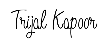 Create your official email sign-off with Trijal Kapoor name in Angelique-Rose-font-FFP style. Crisp, clean, and perfectly legible across all screens. Trijal Kapoor signature style 5 images and pictures png
