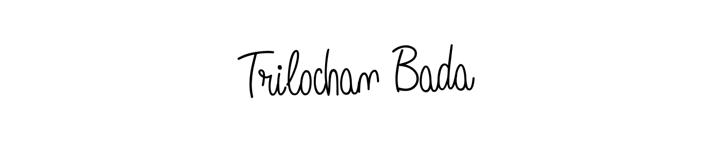 How to make Trilochan Bada name signature. Use Angelique-Rose-font-FFP style for creating short signs online. This is the latest handwritten sign. Trilochan Bada signature style 5 images and pictures png