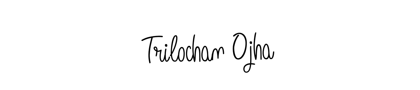 The best way (Angelique-Rose-font-FFP) to make a short signature is to pick only two or three words in your name. The name Trilochan Ojha include a total of six letters. For converting this name. Trilochan Ojha signature style 5 images and pictures png
