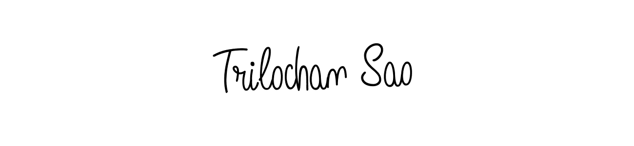 Also we have Trilochan Sao name is the best signature style. Create professional handwritten signature collection using Angelique-Rose-font-FFP autograph style. Trilochan Sao signature style 5 images and pictures png