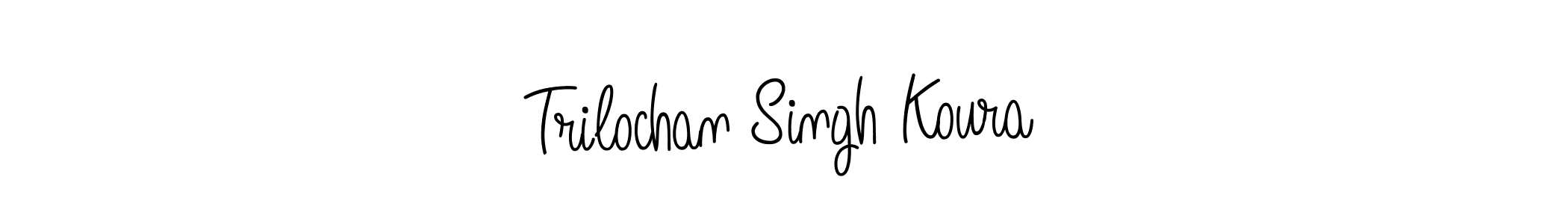 This is the best signature style for the Trilochan Singh Koura name. Also you like these signature font (Angelique-Rose-font-FFP). Mix name signature. Trilochan Singh Koura signature style 5 images and pictures png