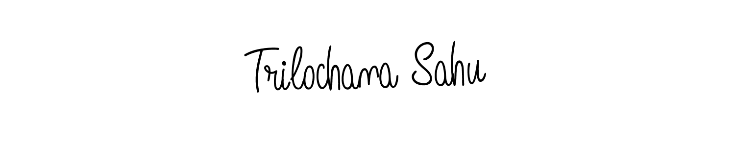 The best way (Angelique-Rose-font-FFP) to make a short signature is to pick only two or three words in your name. The name Trilochana Sahu include a total of six letters. For converting this name. Trilochana Sahu signature style 5 images and pictures png