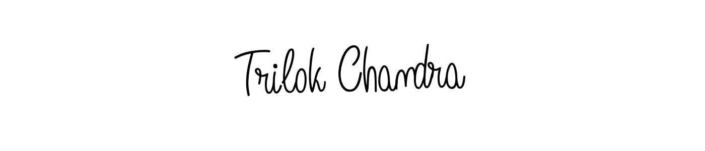 How to make Trilok Chandra name signature. Use Angelique-Rose-font-FFP style for creating short signs online. This is the latest handwritten sign. Trilok Chandra signature style 5 images and pictures png