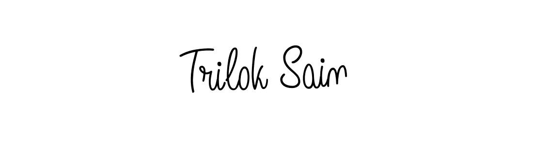 Create a beautiful signature design for name Trilok Sain. With this signature (Angelique-Rose-font-FFP) fonts, you can make a handwritten signature for free. Trilok Sain signature style 5 images and pictures png