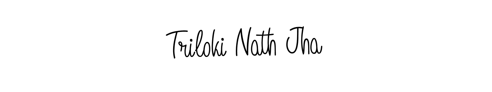 This is the best signature style for the Triloki Nath Jha name. Also you like these signature font (Angelique-Rose-font-FFP). Mix name signature. Triloki Nath Jha signature style 5 images and pictures png