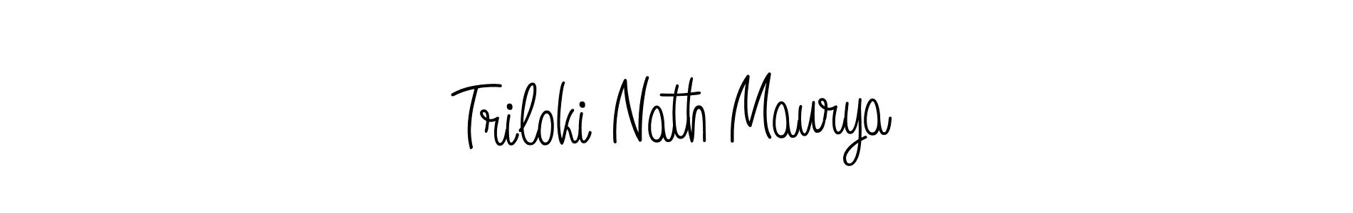 Design your own signature with our free online signature maker. With this signature software, you can create a handwritten (Angelique-Rose-font-FFP) signature for name Triloki Nath Maurya. Triloki Nath Maurya signature style 5 images and pictures png