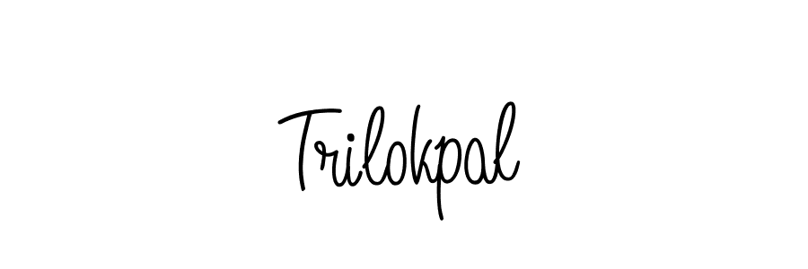 How to make Trilokpal name signature. Use Angelique-Rose-font-FFP style for creating short signs online. This is the latest handwritten sign. Trilokpal signature style 5 images and pictures png