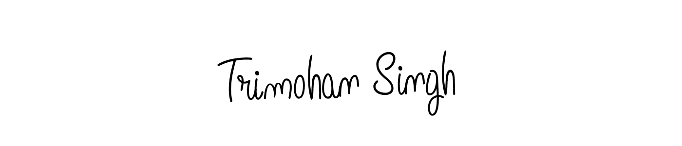 Make a beautiful signature design for name Trimohan Singh. With this signature (Angelique-Rose-font-FFP) style, you can create a handwritten signature for free. Trimohan Singh signature style 5 images and pictures png