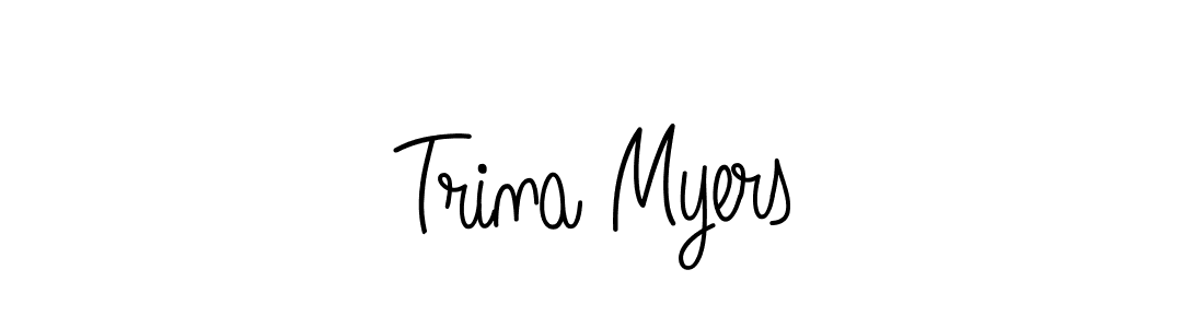 Make a beautiful signature design for name Trina Myers. With this signature (Angelique-Rose-font-FFP) style, you can create a handwritten signature for free. Trina Myers signature style 5 images and pictures png
