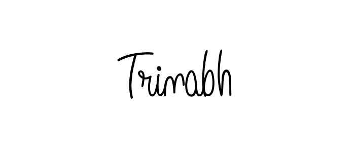 You should practise on your own different ways (Angelique-Rose-font-FFP) to write your name (Trinabh) in signature. don't let someone else do it for you. Trinabh signature style 5 images and pictures png