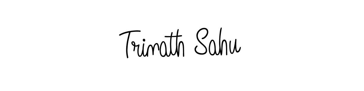 You should practise on your own different ways (Angelique-Rose-font-FFP) to write your name (Trinath Sahu) in signature. don't let someone else do it for you. Trinath Sahu signature style 5 images and pictures png